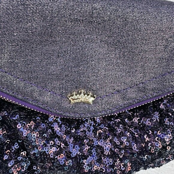 Authentic JUICY COUTURE Mini Traveler Crossbody Bag Sequin Purple (MRSP $65) - Picture 5 of 14